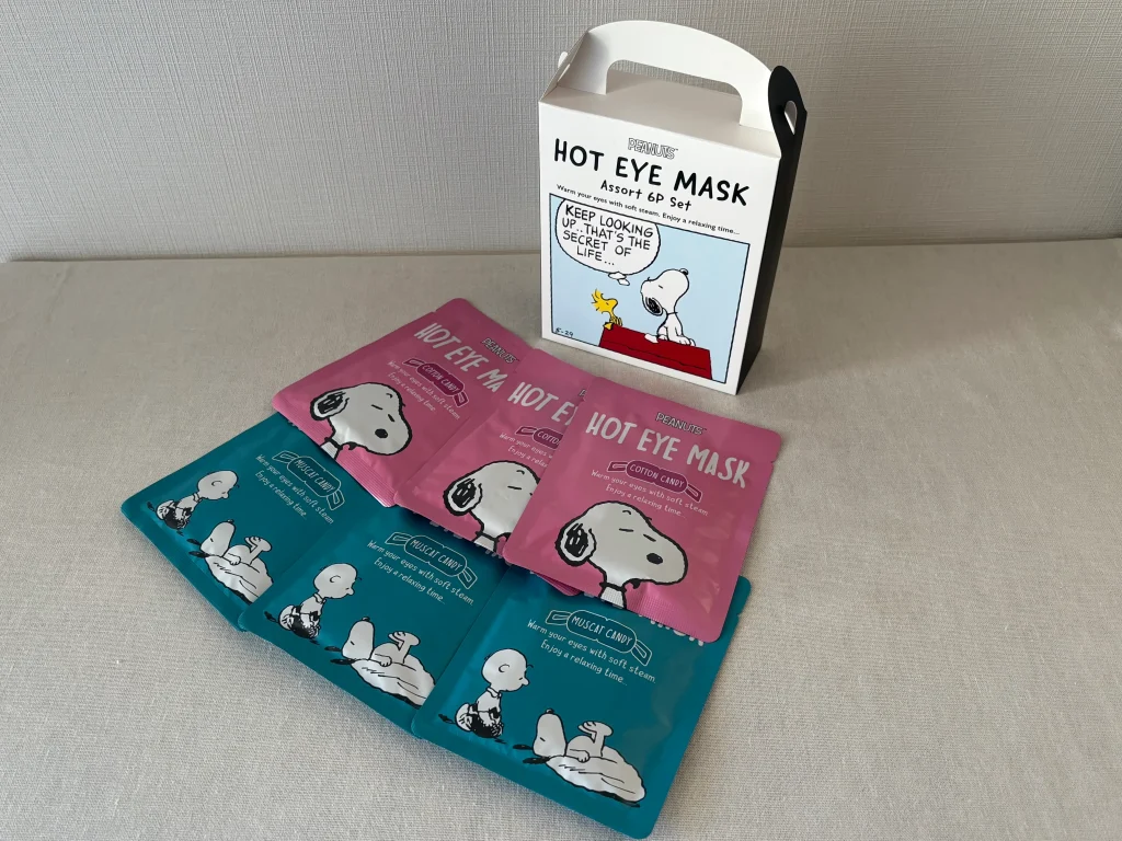 可愛くて心も体もリフレッシュ!『ピーナッツホットアイマスクアソートセット』 5 中身
