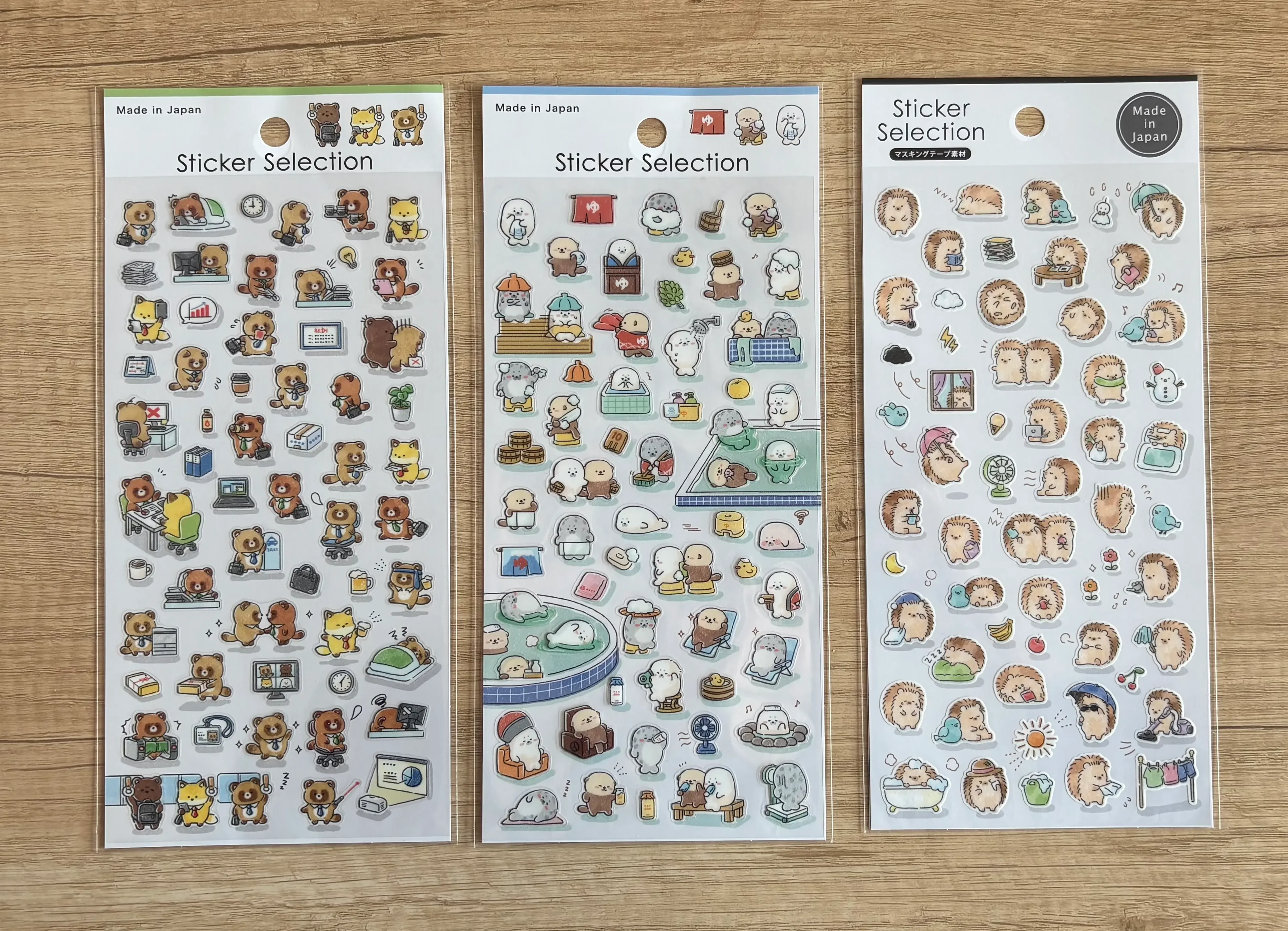 【100均】セリアの商品でシール帳作ってみた 10 おもしろ動物シール